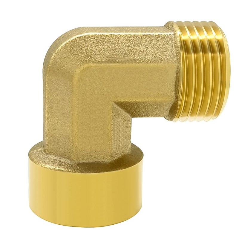 Hooshing 2PCS Brass Garden Hose Elbow Connector 90 Degree 3/4