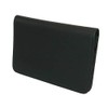 Leather Top Stub Checkbook Cover, Black