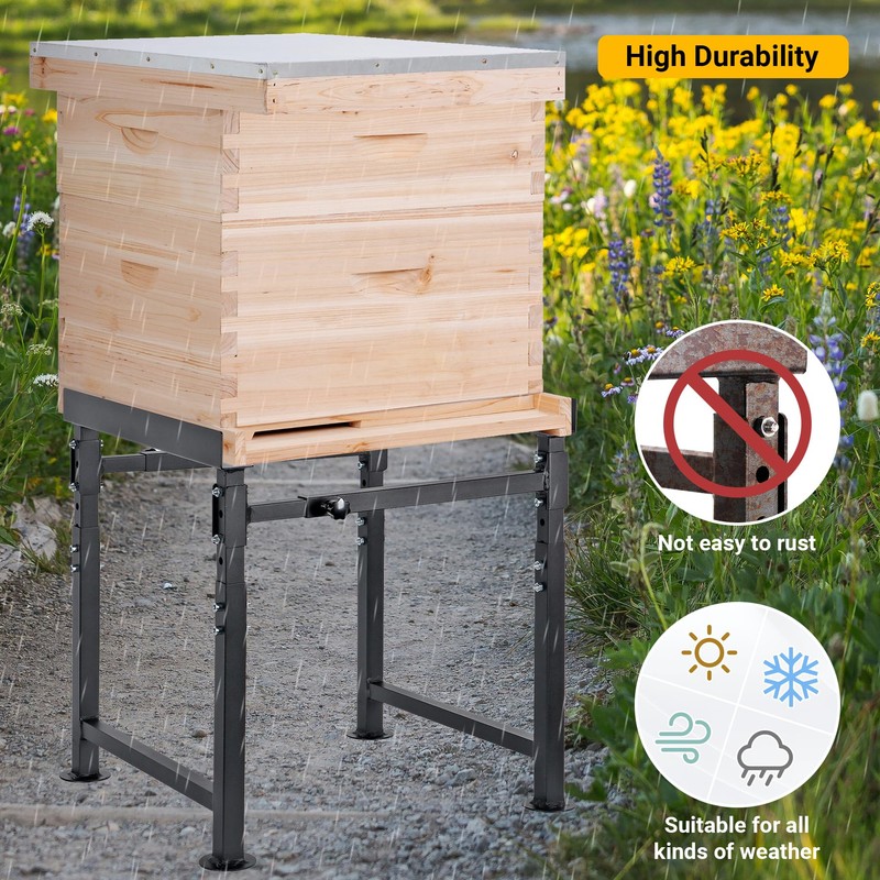 Neorexon Adjustable Metal Hive Stand - 2Pack, Sturdy Beehive Stand