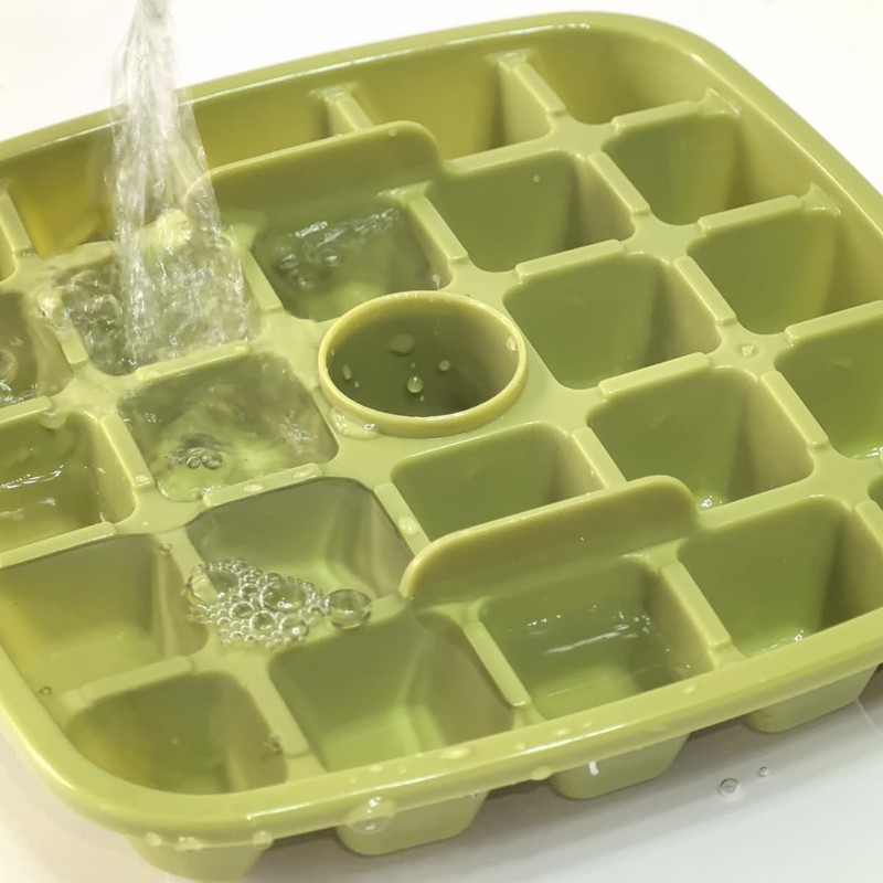 Ice Cube Tray with Lid&Bin&Tong, Easy Release 48pcs Ice Cube