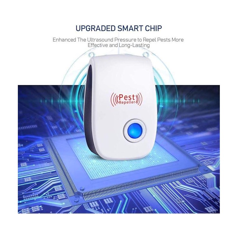 6 Pack Ultrasonic Pest Repeller Plug in Mosquito Repellent Plug
