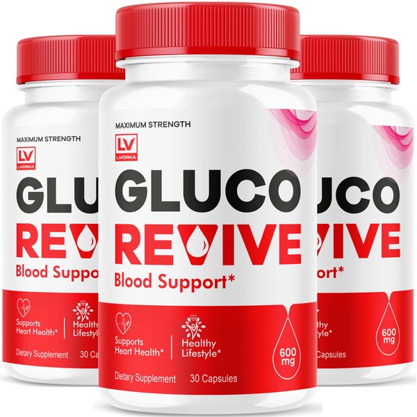 (3 Pack) Gluco Revive - GlucoRevive, Gluco Revive Pills,GlucoRevive Support,