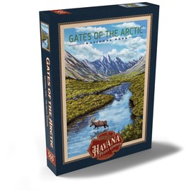 MyPuzzle Gates of The Arctic National Park - The Arctic Whisper, Vintage Travel Poster - Premium 500 Piece Puzzle - MyPuzzle Special Collection by Havana Puzzle Company