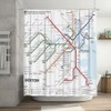 Boston Subway Map Shower Curtain White Subway Map Shower Curtains