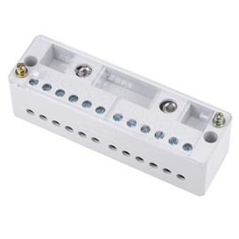 uxcell 2 Inlet 12 Outlet Terminal Strip Blocks 660V 150A Connector Distribution Block for Metering Box
