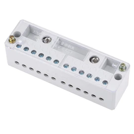 uxcell 2 Inlet 12 Outlet Terminal Strip Blocks 660V 150A Connector Distribution Block for Metering Box