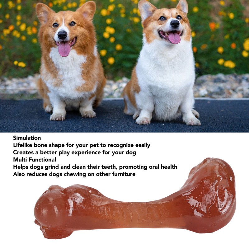 Dog Bone Toy Simulation Bite Resistant Teeth Grinding Bacon Flavor