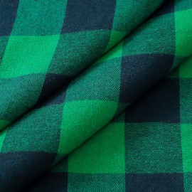 Sungeek Set of 2 Christmas Tartan Cushion Covers, Buffalo Plaid Decorative Cushion Covers, Decorative Cushion Cover, Checked Cushion Cover for Sofa, Bedroom, Living Room, 50 x 50 cm (Green + Blue)