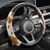 Cow Print Car Steering Wheel Covers, Breathable Microfiber Leather for