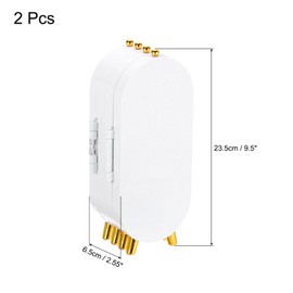 sourcing map 2pcs Earring Holder Organizer, 4-Layer Jewelry Holder with 153 Holes, Necklace Display Rack for Women Gifts Retail Store White