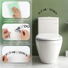 AUEAR, Funny Bathroom Toilet Seat Sticker Decal Reminder Decoration for