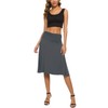 EXCHIC Women's Elastic Waist Plain A-Line Yoga Skirt - Slate,