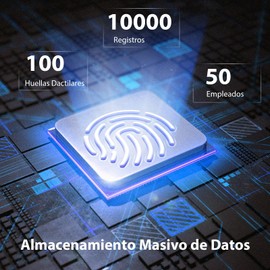 NGTeco Reloj Checador Biométrico con Wi-Fi, Control de Asistencia con Huella Digital, Pantalla LCD de 2.8", Compatible con App Móvil, Gestión Inteligente sin Suscripción W3