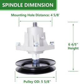 JYLEYJ Lawn Mower 46 inch Deck Rebuild Kit for Cub Ca det LT1045 LT1046, Includes 3 Spindle 618-0660 918-0660, 3 Blade 742-0611 742-04124, 1 Be lt 754-04118