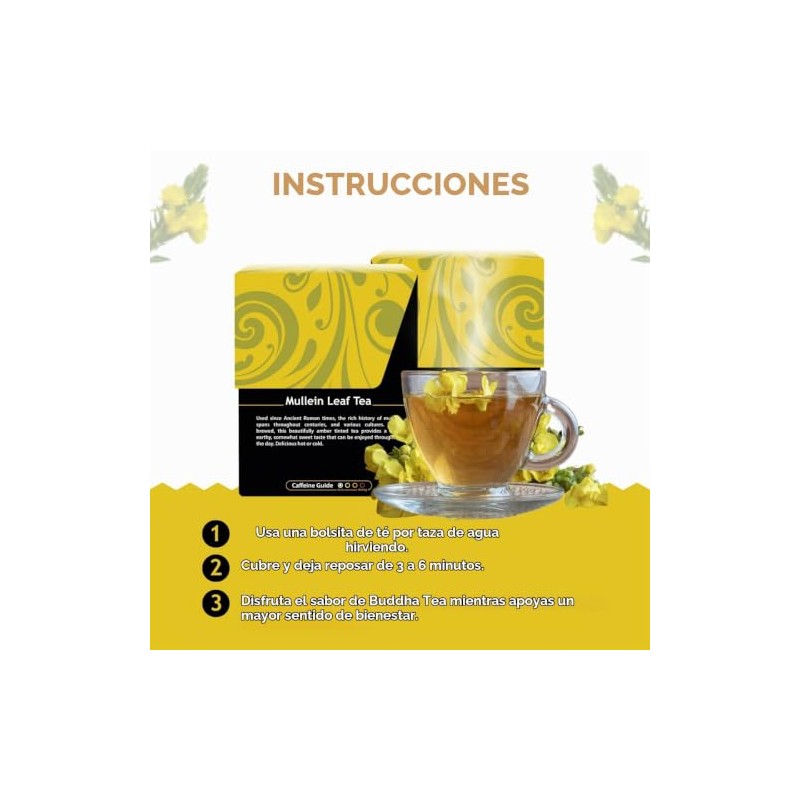 Mullein Tea - Organic Herbs - 18 Bleach Free Tea
