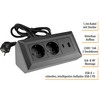 ChiliTec ChiliTec Steckdosenblock Ecksteckdose 2-Fach Schutzkontaktsteckdose USB-A USB-C PD mit