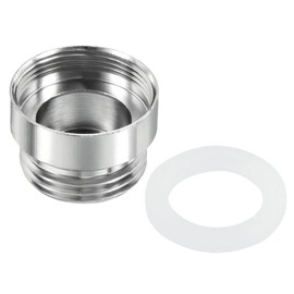 PATIKIL G1/2 to M22 x 1.0 Tap Adapter Chrome Plated Aerator Connector Silver