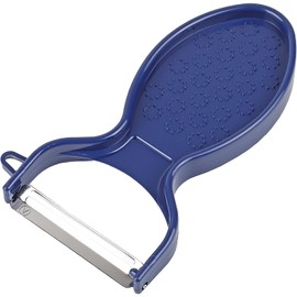 DELISH KITCHEN CC-1277 Pearl Metal Peeler, Navy, 4.3 x 2.6 x 0.6 inches (11 x 6.5 x 1.5 cm), Grater Peeler