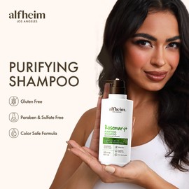 ALFHEIM Rosemary Mint Oil Shampoo for Hair for Women, Formulated for dandruff, oily and limp hair, purifys scalp and hair.'Rosemary Oil, Mint Oil, Jojoba Oil, Calendula Extract