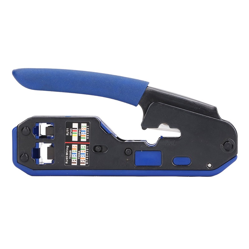 RJ45 Crimping Tool Kit Network Cable Ethernet Jack Pass Through