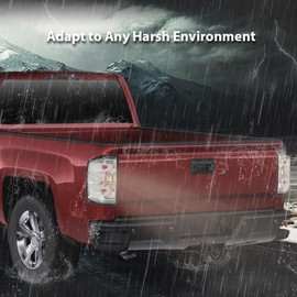 G-PLUS Tail Lights w/Bulbs Compatible with Chevy Silverado 1500 2014-2018/Fit Silverado 2500 HD 3500 HD 2015-2019 w/o Wiring Harness Clear Lens Chrome Housing Brake Lamp Rear LightsAssembly