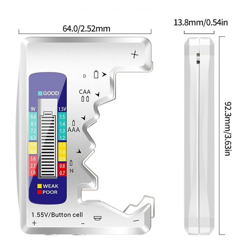 Eyech Battery Tester Checker,Digital Battery Capacity Gauge Tester with LCD