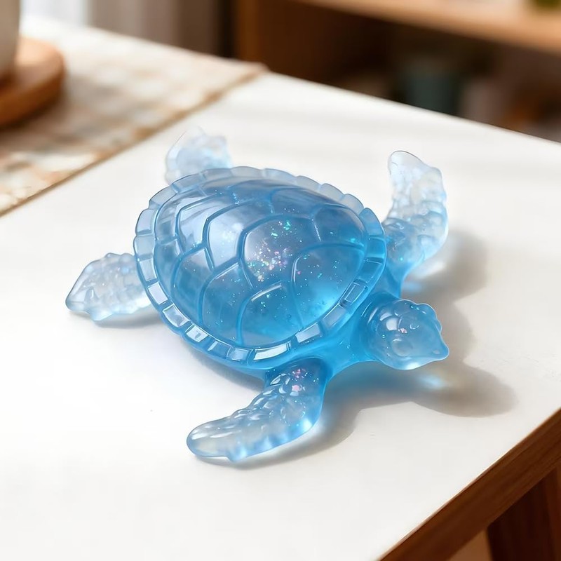 Permulaan 3PCS 3D Lifelike Animal Resin Molds - Turtle, Frog,
