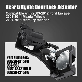 LEVANLIGHT Rear Liftgate Door Lock Actuator Tailgate Trunk Latch Compatible with 2009-2012 Ford Escape 2009-2011 Mercury Mariner 2008-2011 Mazda Tribute, Replace# 9L8Z-7843150-B 937-663