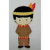 Thanksgiving Native American Indian Boy Die Cut Paper Scrapbook Embellishment