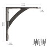 EDUWURXS Industrial Cast Iron Penny Gallow Shelving Brackets Pack of