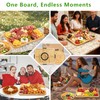 SAKAMOSH Charcuterie Board with Lid and Handle, Portable Travel Bamboo