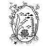 Francoise Collection - Underwater Oval Frame - Clear Stamp Set