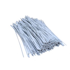 HHTHH 1000 pcs 8 inch White Cable Twist Ties Plastic Twist Ties with Rugged Metal Innercores Reusable Fastening Cable Cord Wire Ties