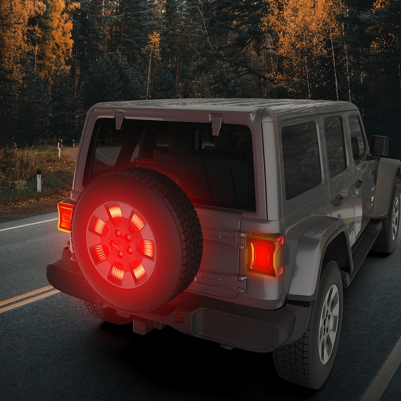 Auto Buero 6-Side Spare Tire Brake Light Compatible with Jeep