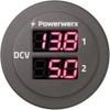 Powerwerx Panel Mount Dual Digital Red Volt Meter for 12/24V