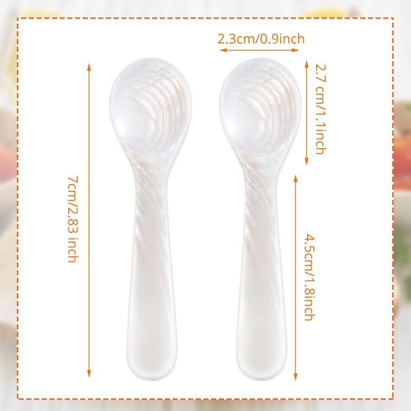 Patelai 10 Pieces Set of Caviar Spoons Mother of Pearl