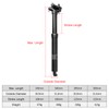 Dropper Post Aluminum Alloy Hydraulic Dropper Seatpost for 22.2mm Handle