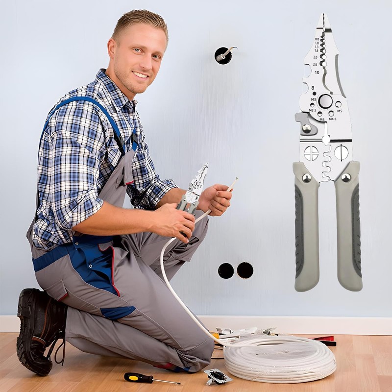 1 x multifunctional wire stripper, crimper, cable cutter, pliers, multifunctional