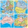 EXERZ 14cm Mini World Globe, Political Map with Stainless Steel