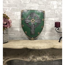 Pacific Giftware Celtic Cross Warriors Faith Shield Wall Sculpture Decor