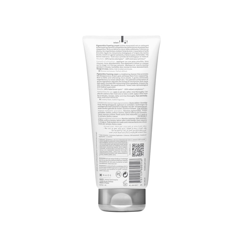 【Authentic Product】Bioderma Pigmentbio Foaming Scrub White 200mL for Dull Skin