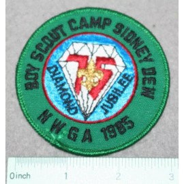 BOY SCOUT CAMP SIDNEY DEW  1985 JUBILEE POCKET PATCH NORTHWEST GEORGIA COUNCIL