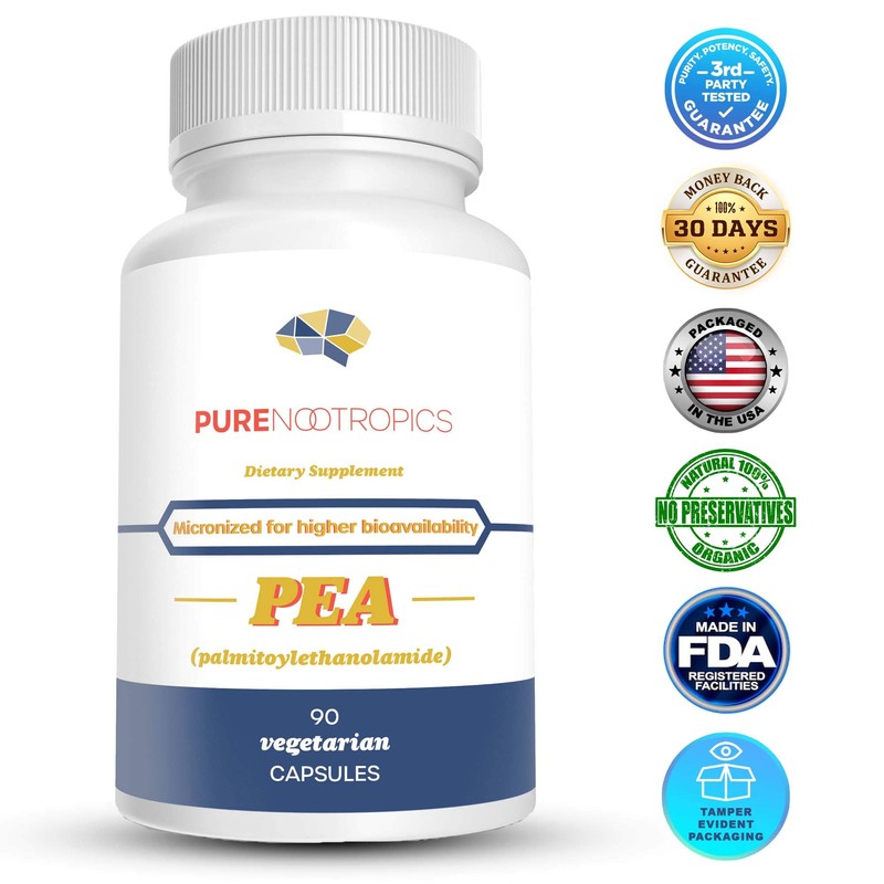 Pure Nootropics - Palmitoylethanolamide (Micronized Pea) 400 mg Capsules |