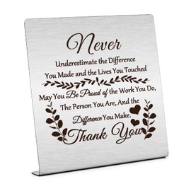 Inspirational Office Gift for Colleagues Home Office Desk Decorative Sign Thank You Gift for Women Retirement Gifts for Coworker Appreciation Quote Desk Decor Keepsake for Colleagues Friends