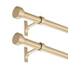 2 Pack Heavy Duty 1 Inch Diameter Single Curtain Rods