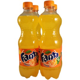 European Fanta Orange Soda 4-Pack of Bottles 4 x 500 ml