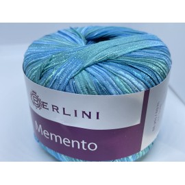 Berlini Memento Ribbon Yarn - 50 Gram, 88 Yards, 3/8" Wide - #111 Turquoise