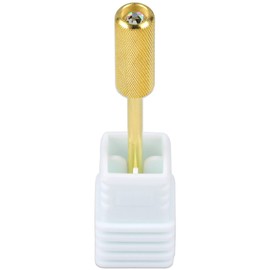 PANA Crystal Top Nail Drill Bits - 3/32'' Small Barrel Gold Carbide Bits Extra Fine - Suitable for Manicure Pedicure Cuticle Gel Polishing Beginners Bits