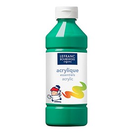 Lefranc Bourgeois Lefranc & Bourgeois 188533 Value Kinder Acrylfarbe, auf Wasserbasis, mit Glanzeffekt, seidenglänzender Finish, deckend, Dosieröffnung, 500ml Flasche, hellgrün