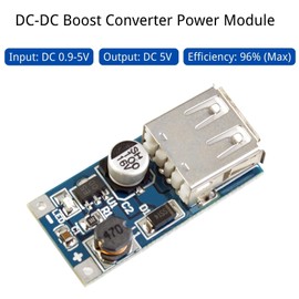 DC-DC Step Up Boost Converter Module 0.9V-5V to 5V 600MA LAOMAO USB Charger Power Supply Module for Arduino DIY Raspberry Pi (6Pack)